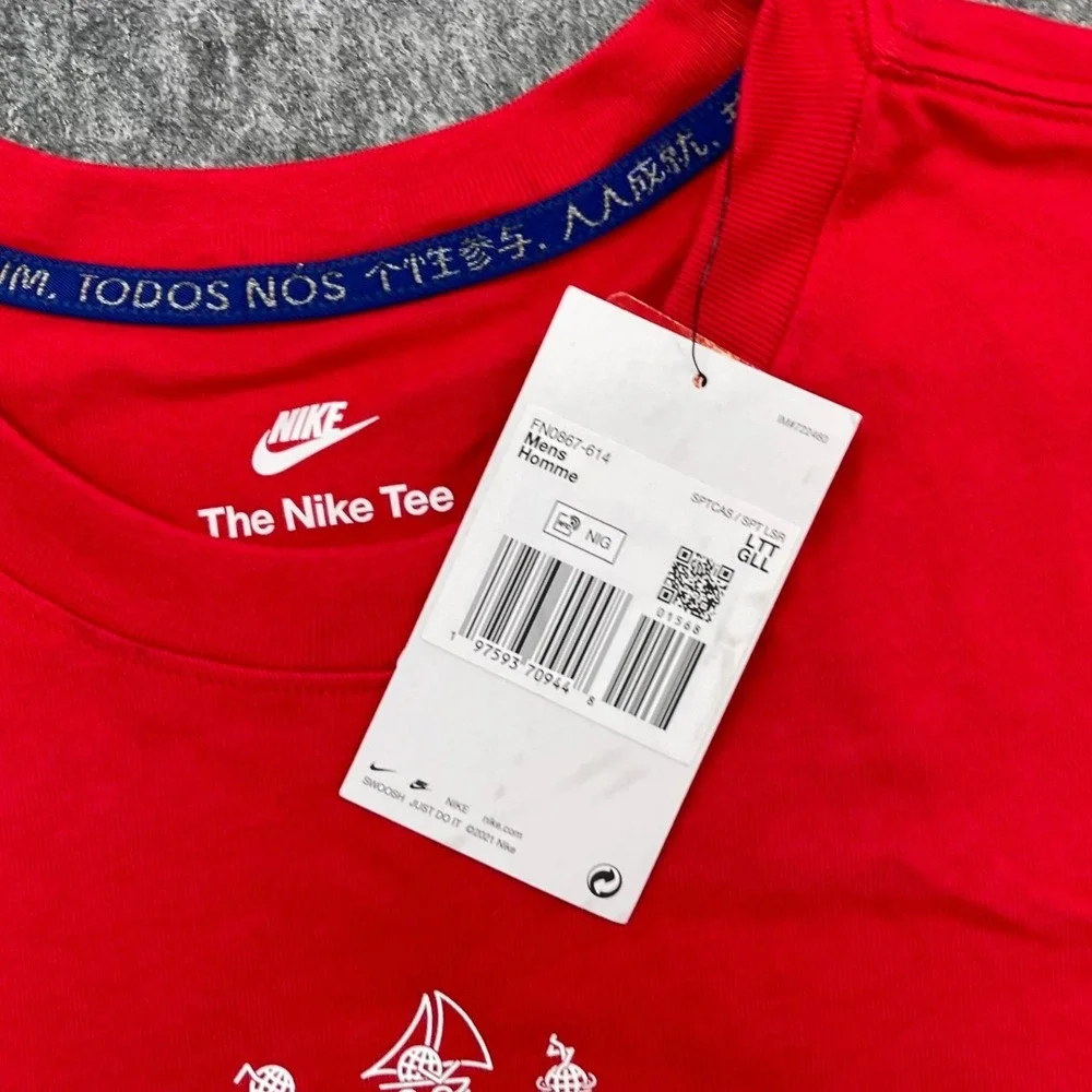 Team USA Shirt Mens Large Tall Olympic Graphic Red Nike NWT